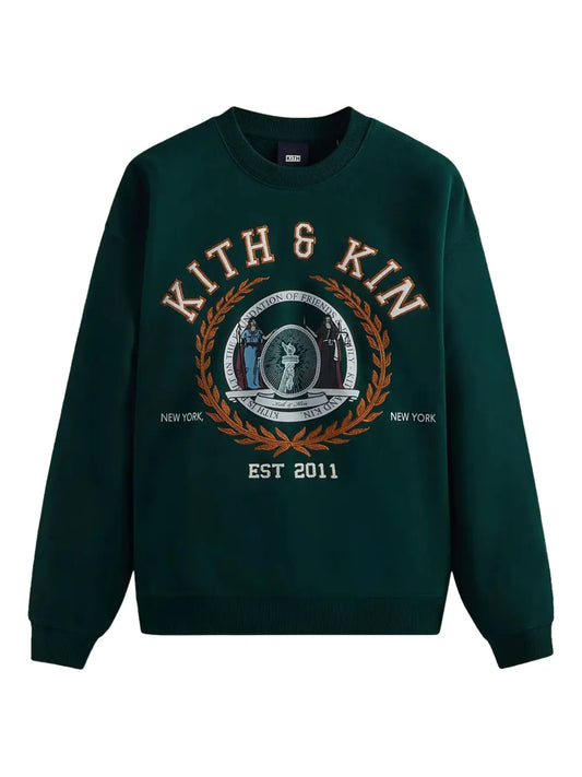 crew-neck emblem sweatshirt