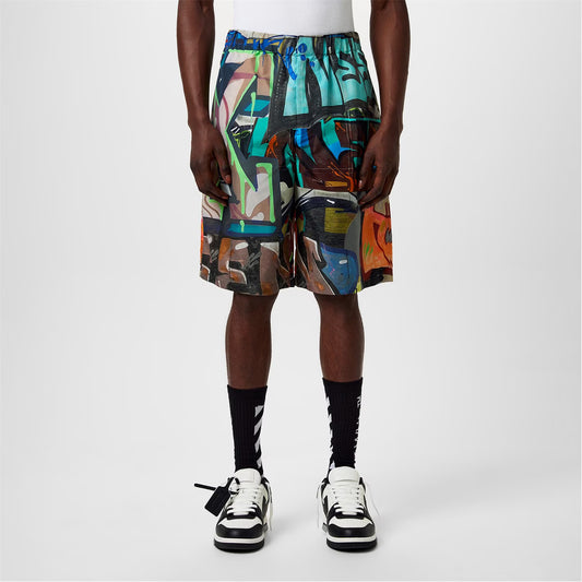 Men's Graffiti Bermuda Shorts, All-Over Print