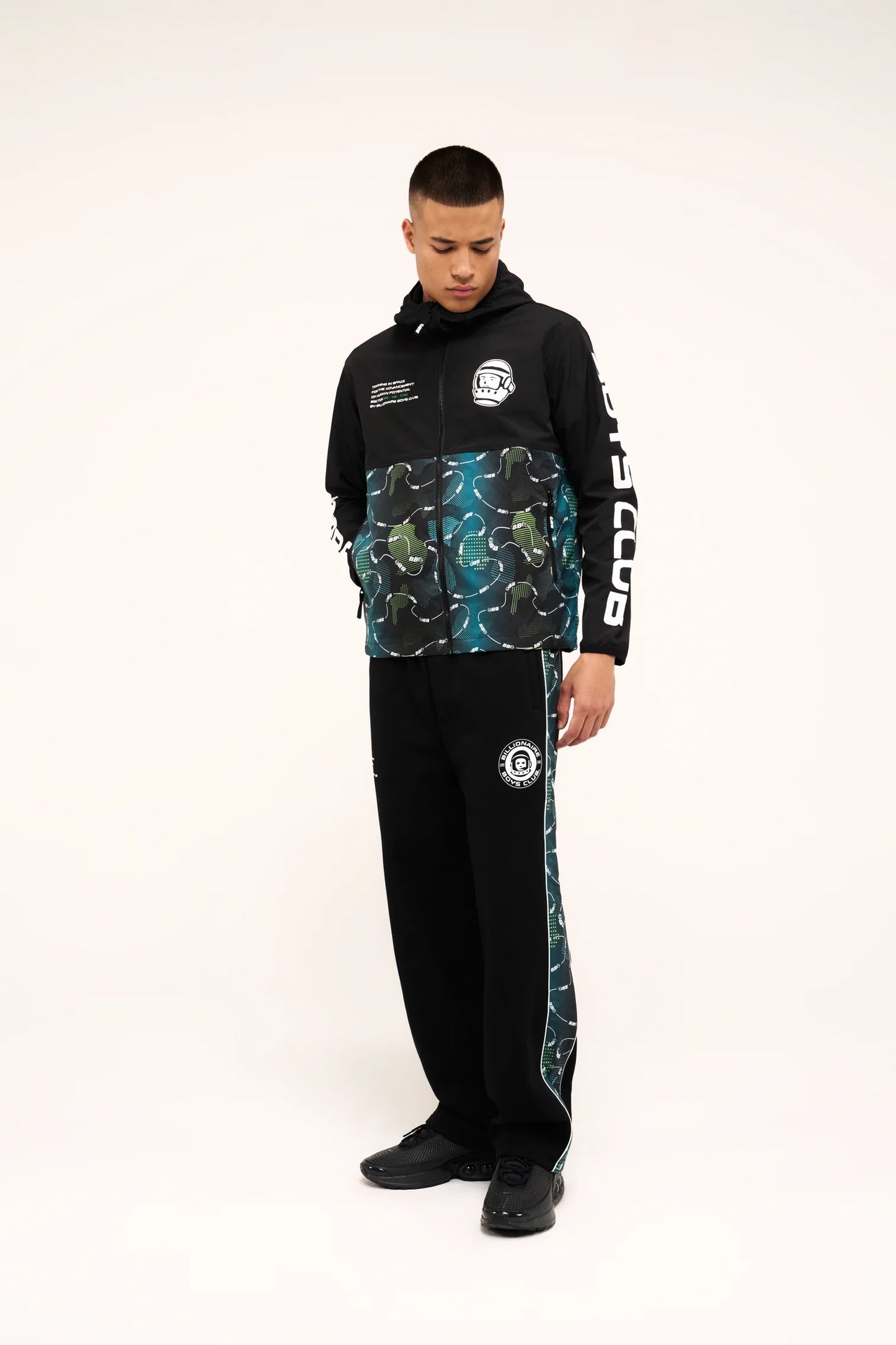 BB ASTRO CAMO PANEL WINDBREAKER - BLACK