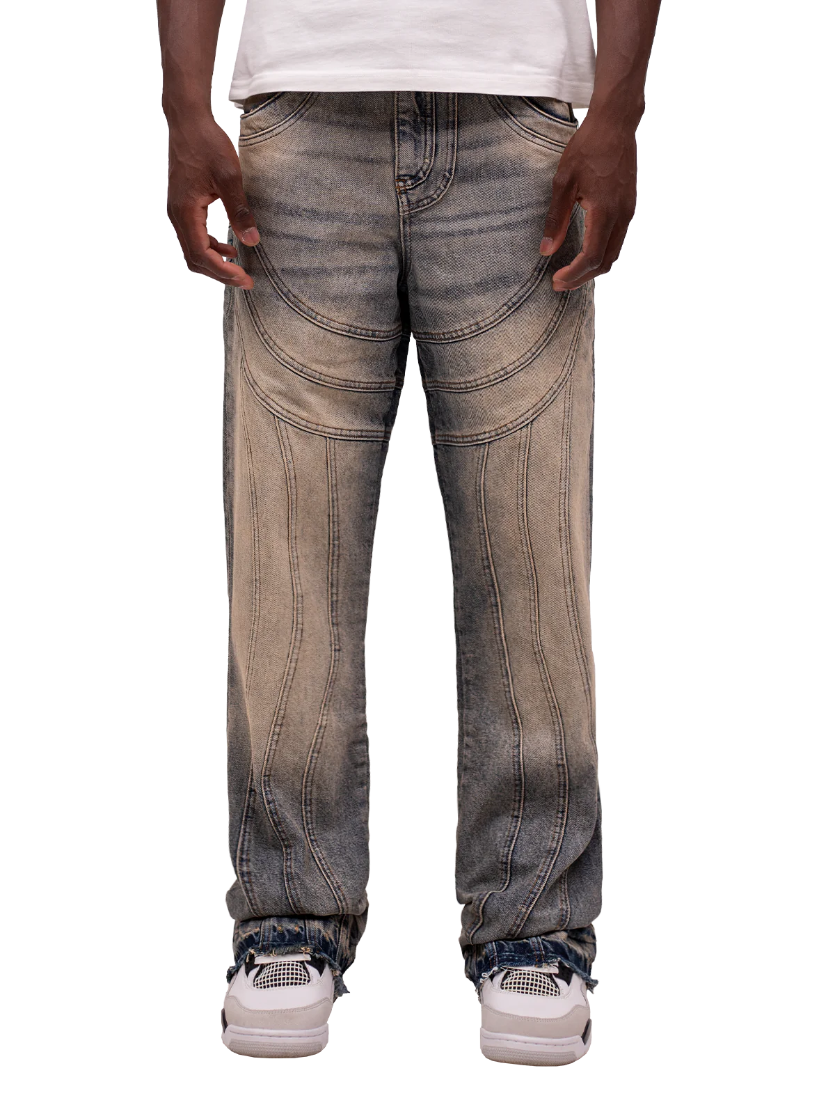 WAVE STITCH DENIM - CREAM WASH