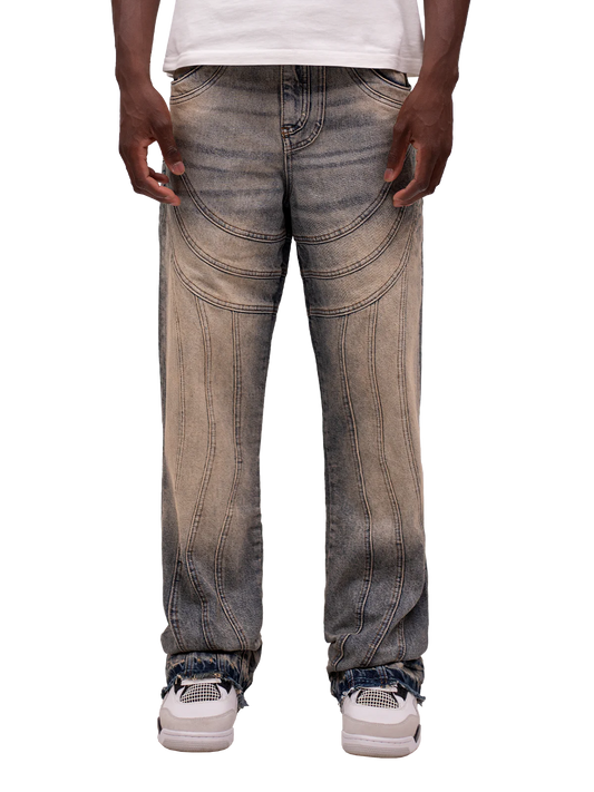 WAVE STITCH DENIM - CREAM WASH