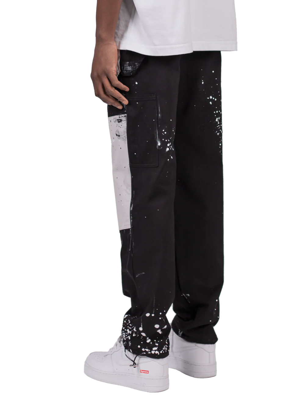 SPLATTER INDUSTRIAL PANTS - BLACK