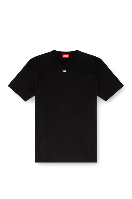 T-shirt with embroidered D patch