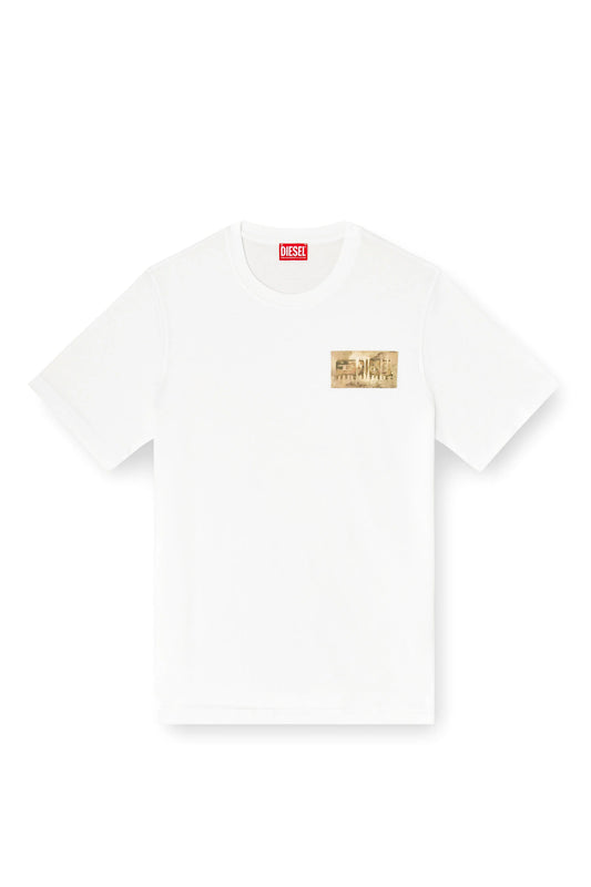 T-shirt with camouflage patch