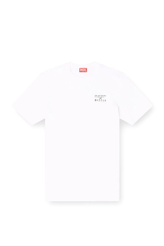 Regular cotton T-shirt with puff print