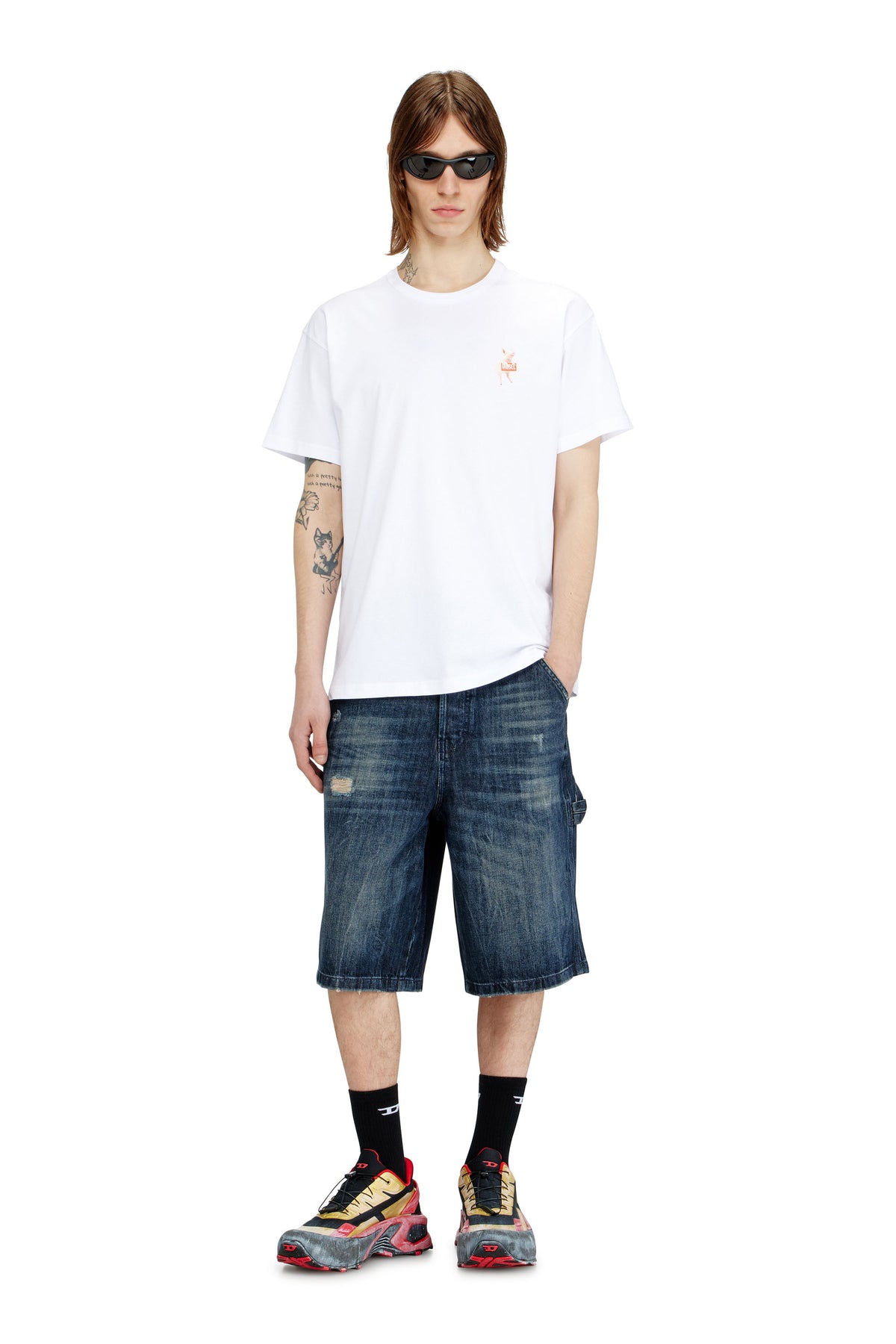 T-shirt with pig and logo print
