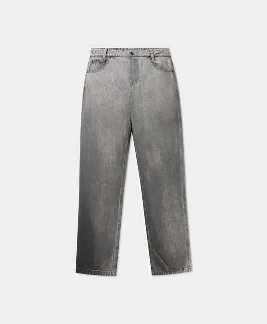 Grey Amba Wax Relaxed Jeans