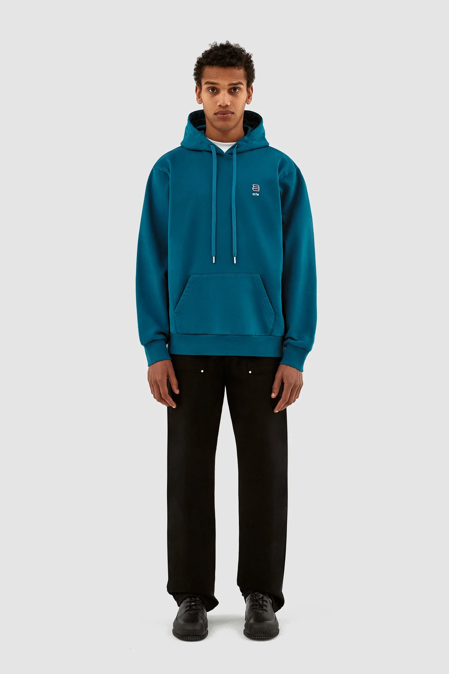 Harmon A Logo Hoodie - Lagoon Blue