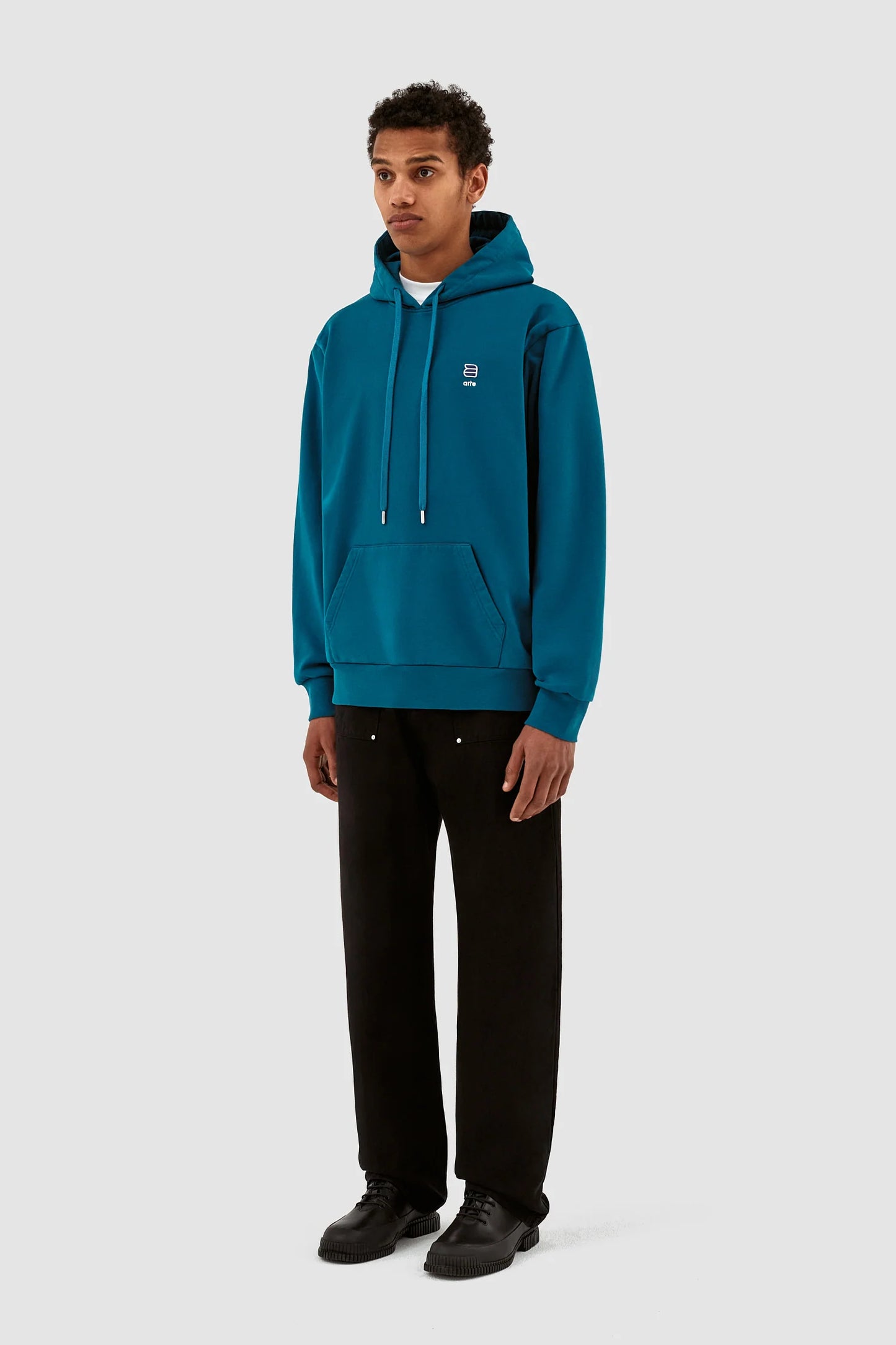 Harmon A Logo Hoodie - Lagoon Blue