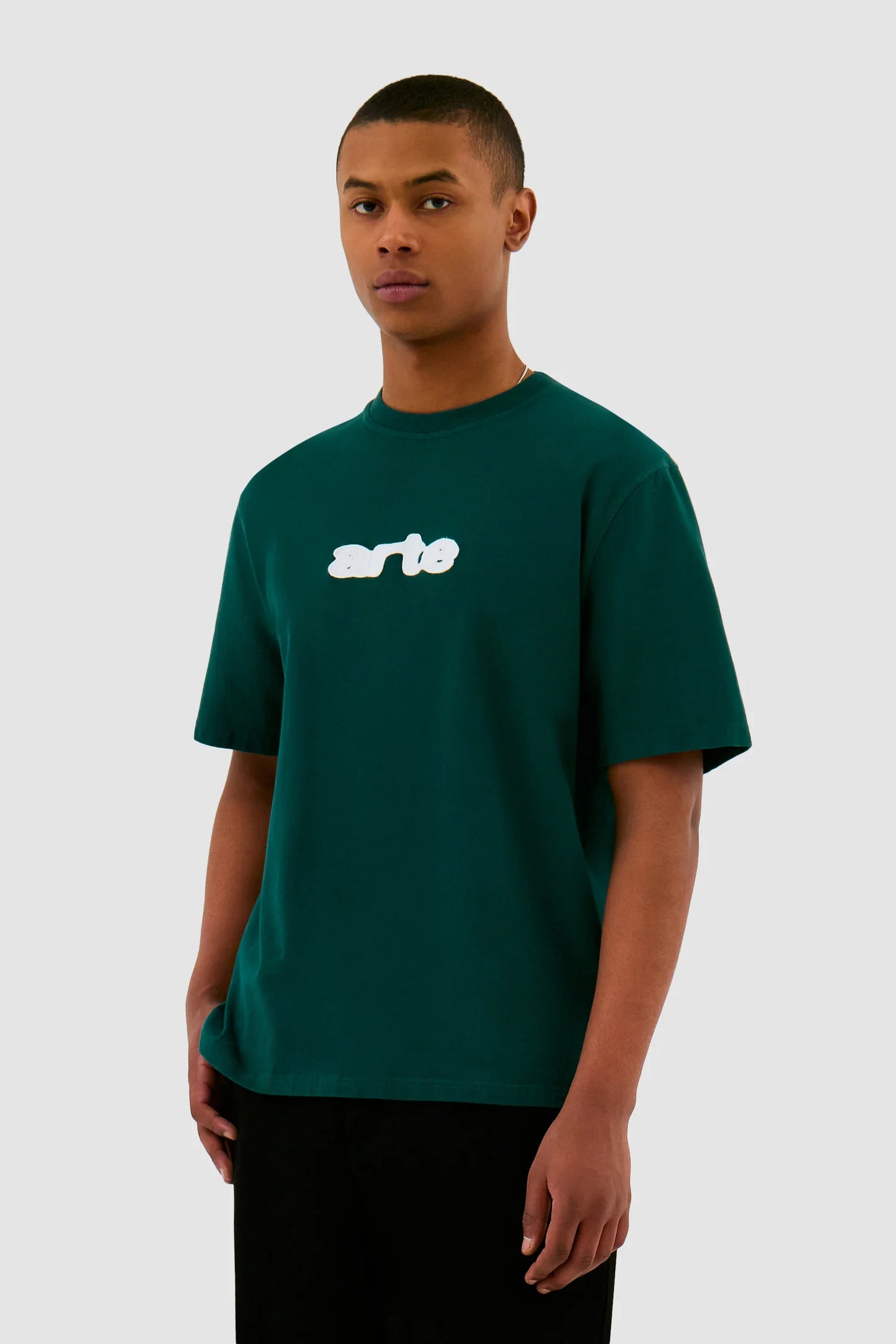 Blur Embroidery T-shirt - Green