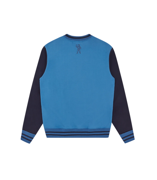 SERIF LOGO COLOURBLOCK CREWNECK - BLUE/NAVY