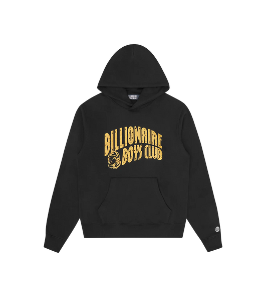 GLITTER ARCH LOGO POPOVER HOOD - BLACK/GOLD