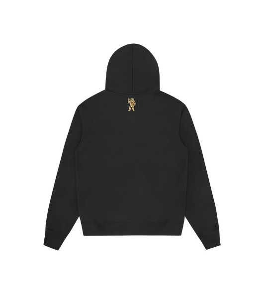 GLITTER ARCH LOGO POPOVER HOOD - BLACK/GOLD