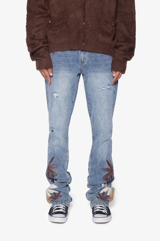 B699 EARTH PATCH FLARE DENIM