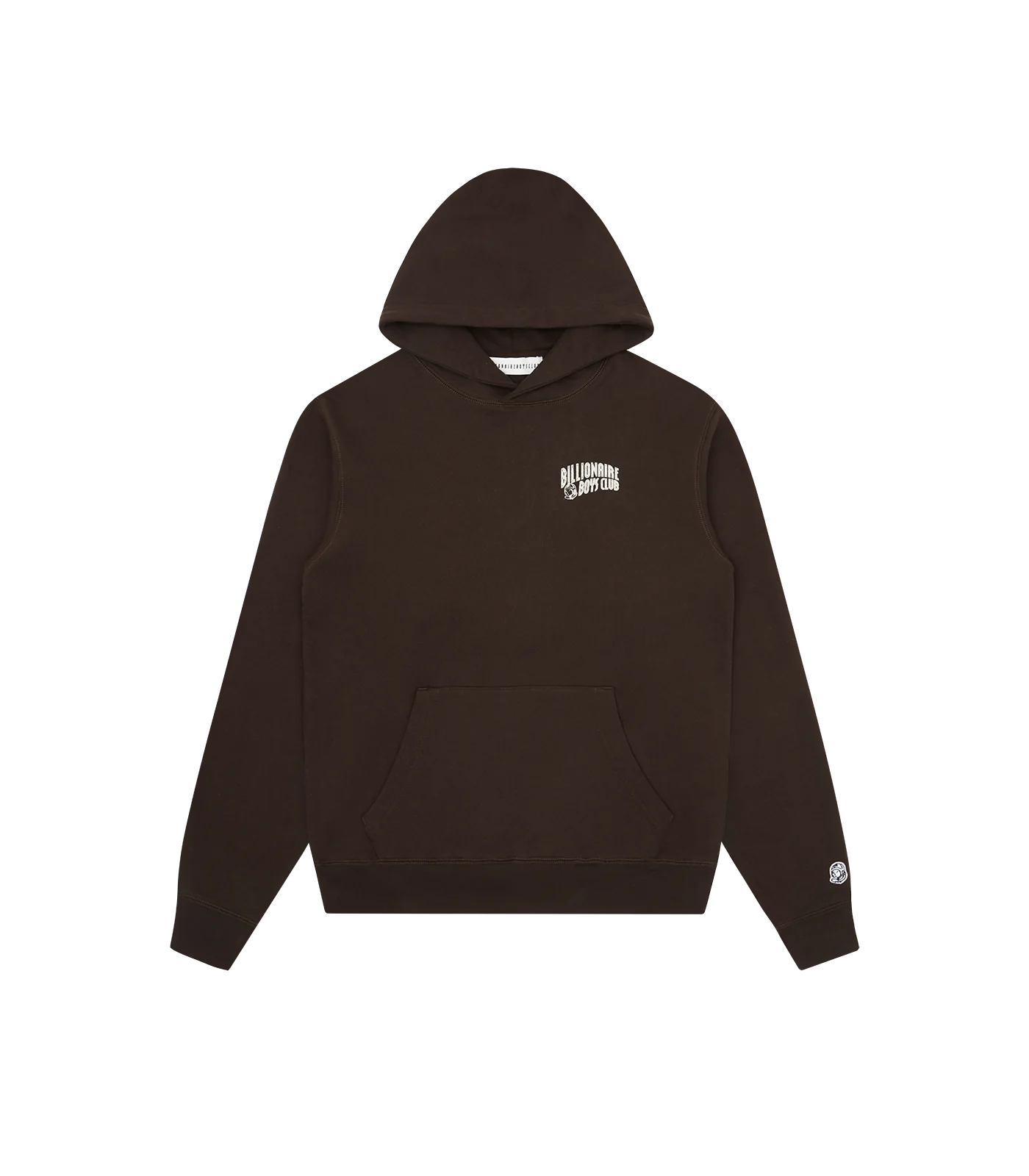 SMALL ARCH LOGO POPOVER HOOD - BROWN