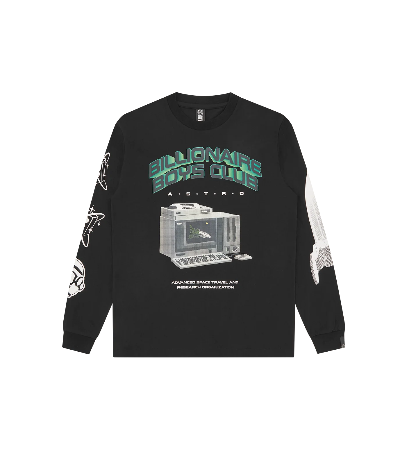 SPACE TRAVEL LS T-SHIRT - BLACK