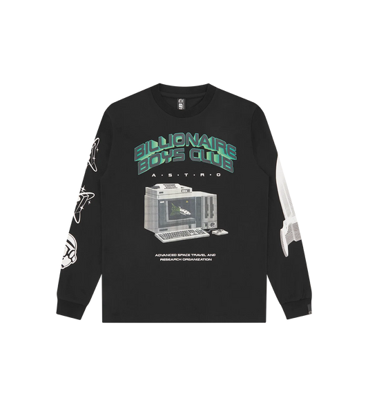 SPACE TRAVEL LS T-SHIRT - BLACK