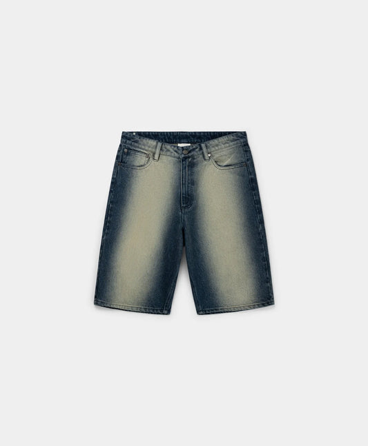 Bleached Denim Blue Shorts