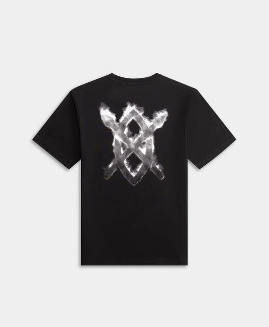 Black Burning Shield T-Shirt
