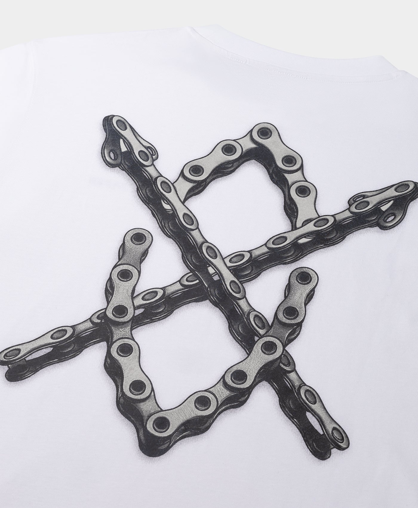 White Chain Shield T-Shirt