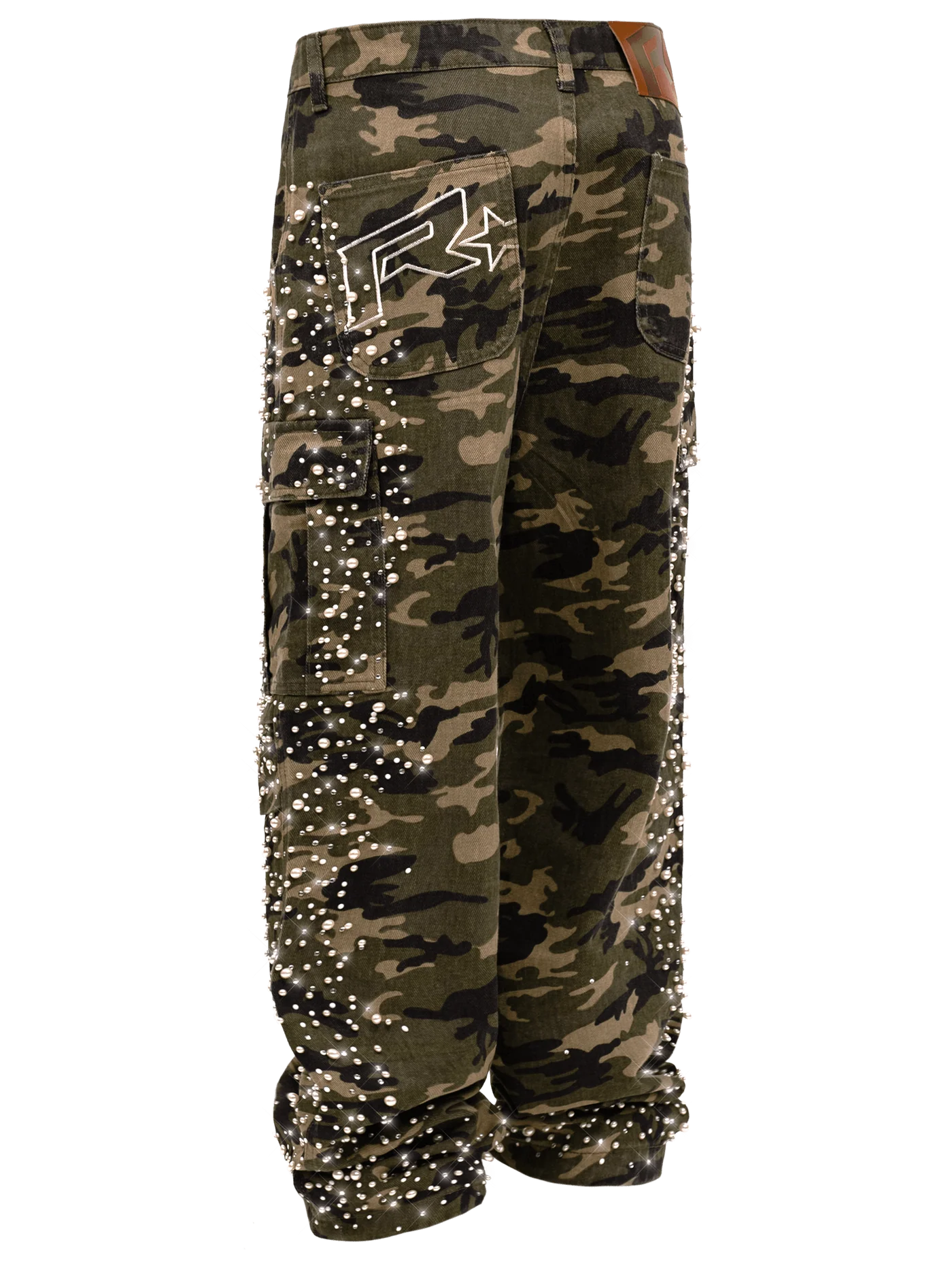 Camo Cargo Embellish Denim