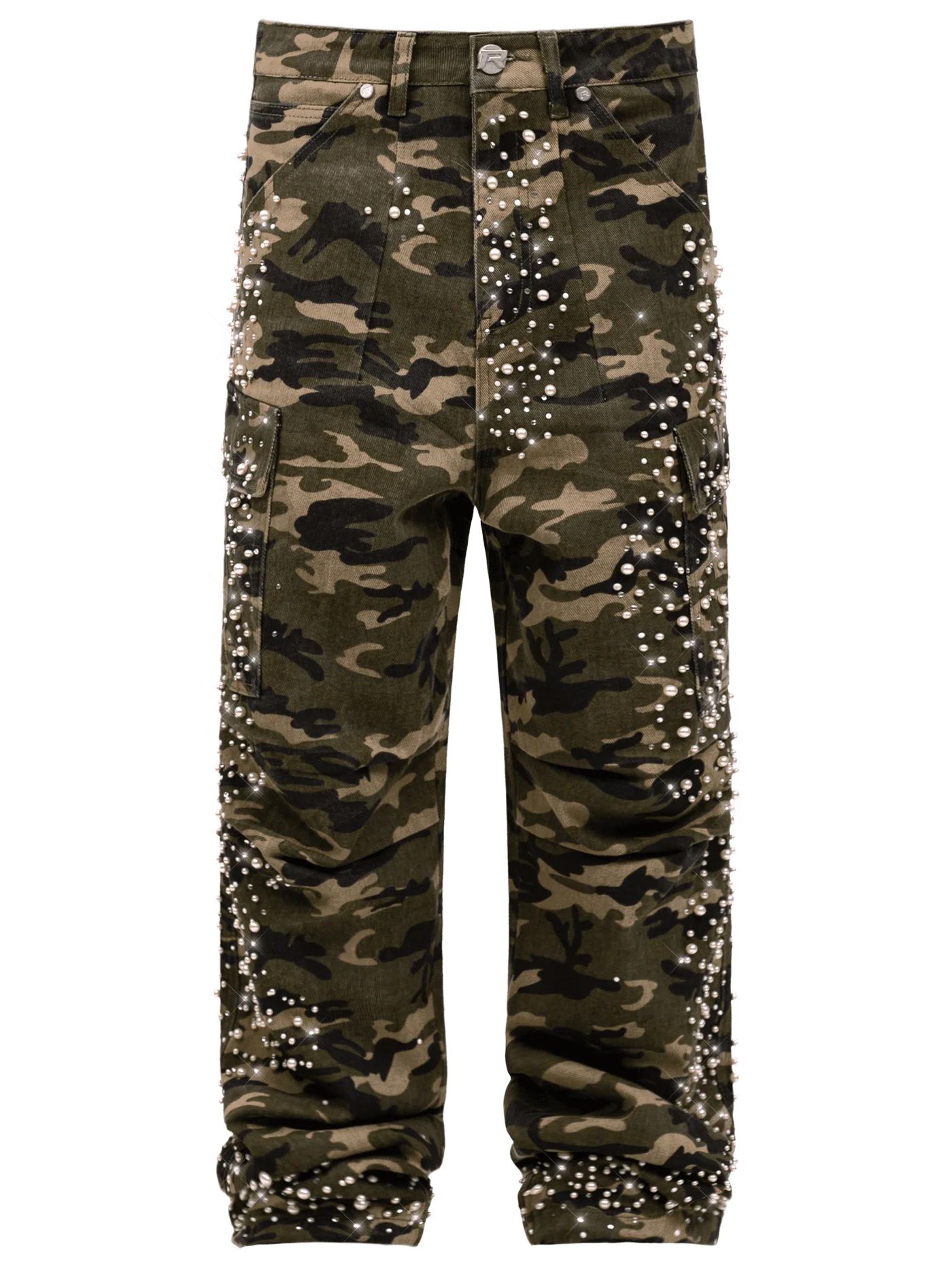 Camo Cargo Embellish Denim