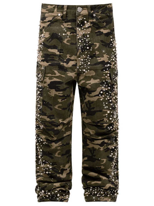 Camo Cargo Embellish Denim