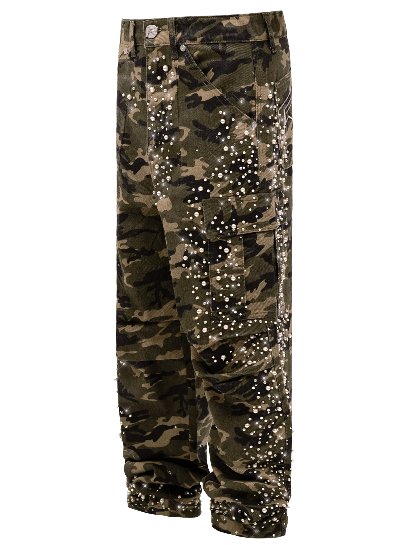 Camo Cargo Embellish Denim