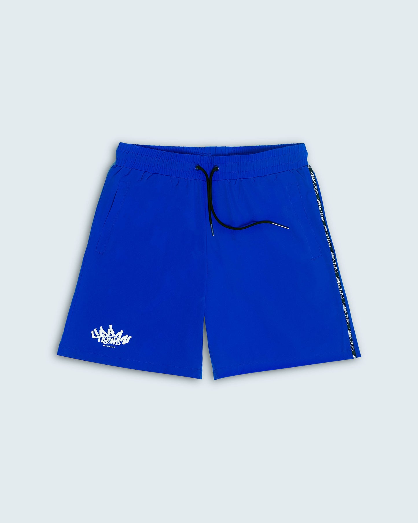 Blue Graffiti Logo Print Short