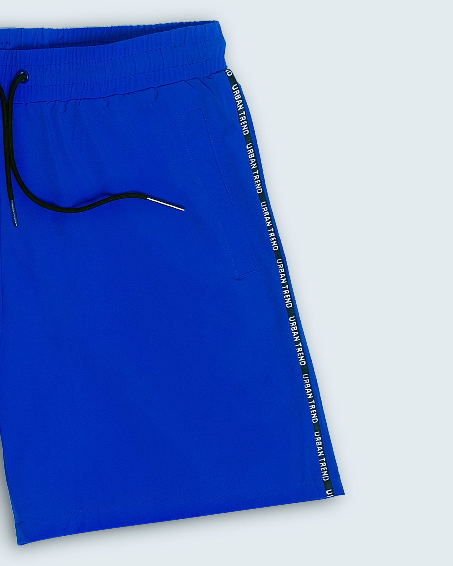 Blue Graffiti Logo Print Short