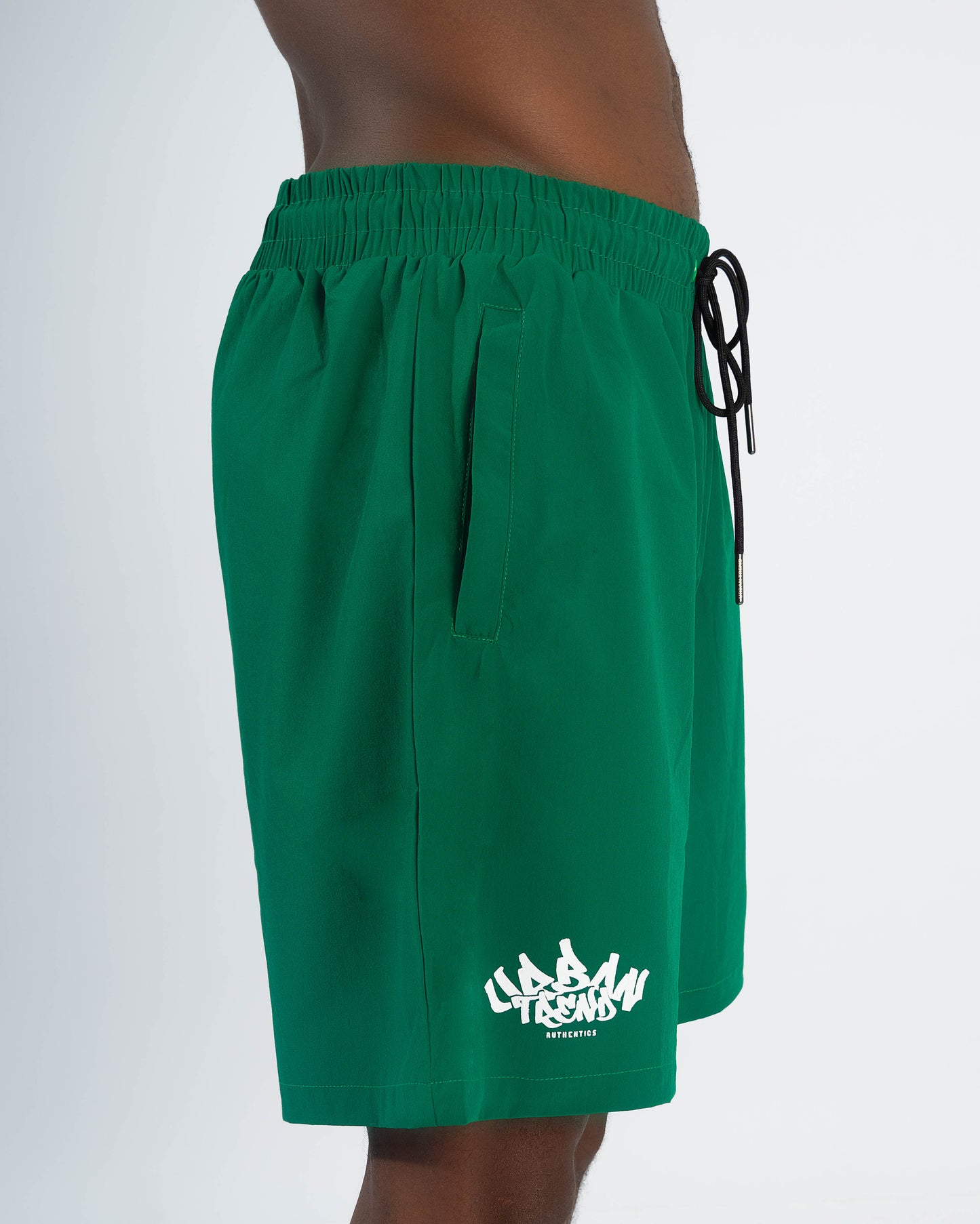 Green Graffiti Logo Print Short