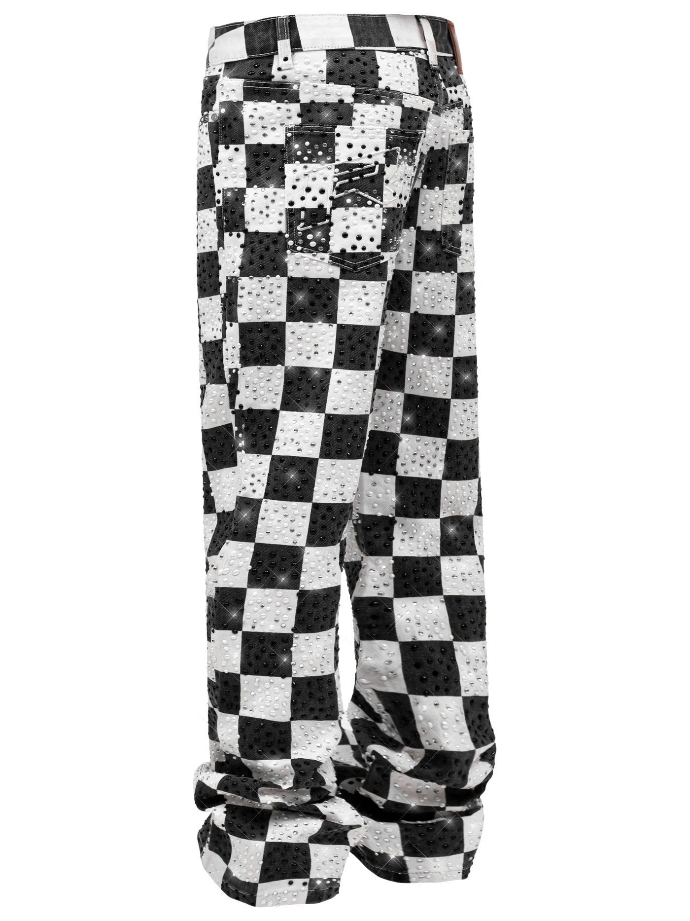 Diamond Checkered Denim