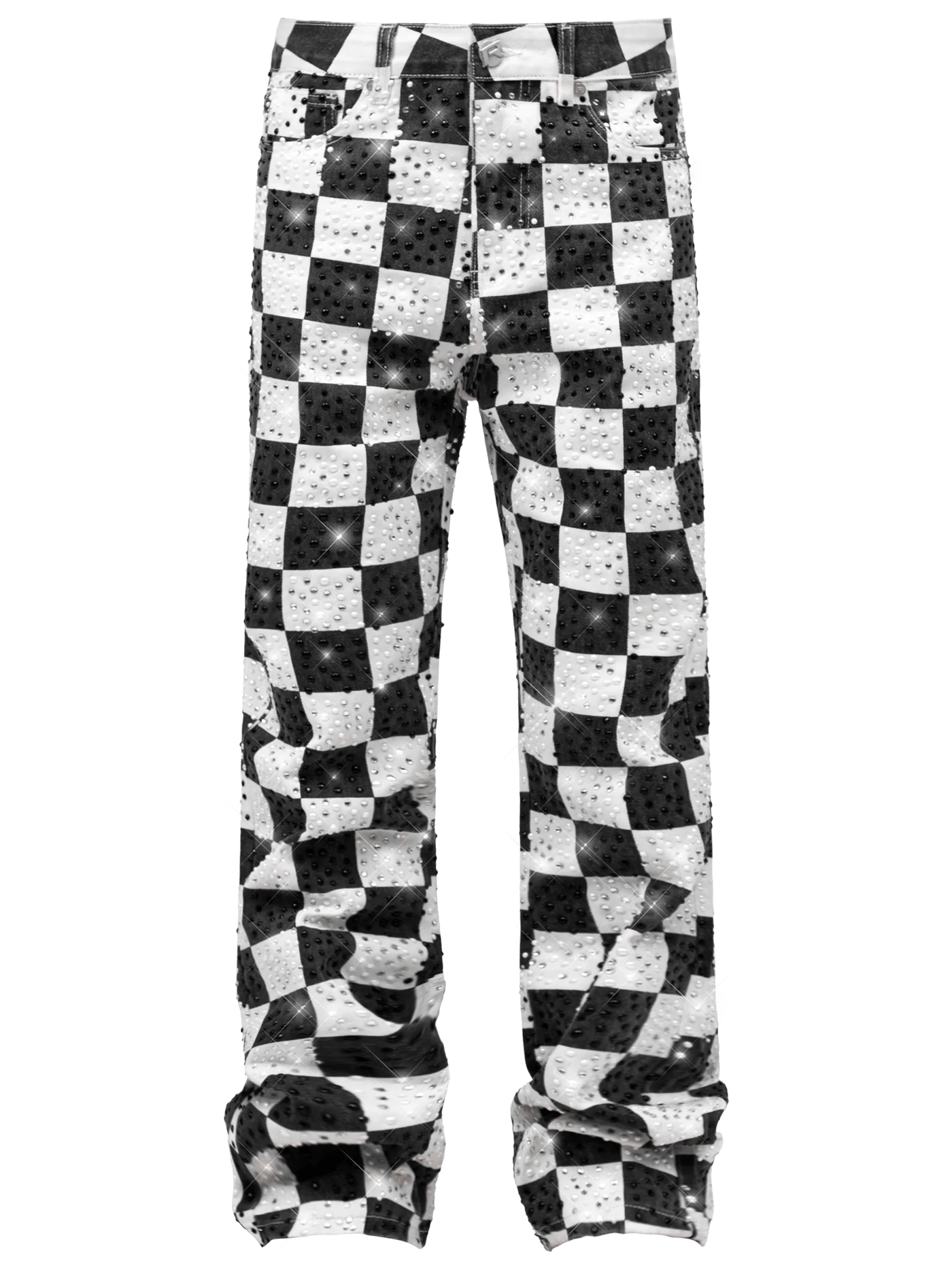Diamond Checkered Denim