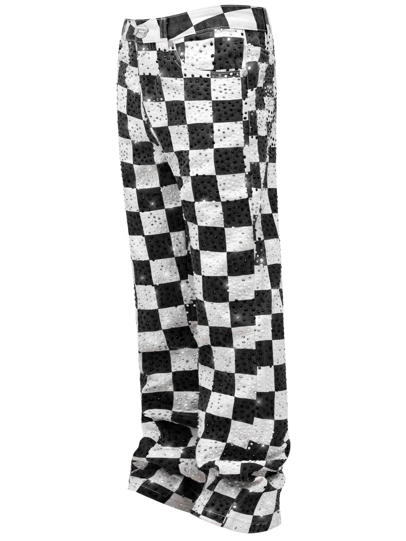 Diamond Checkered Denim