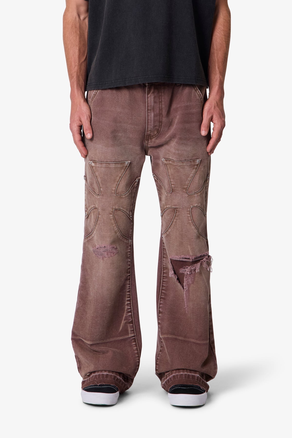 DISTRESSED IRON CROSS DENIM