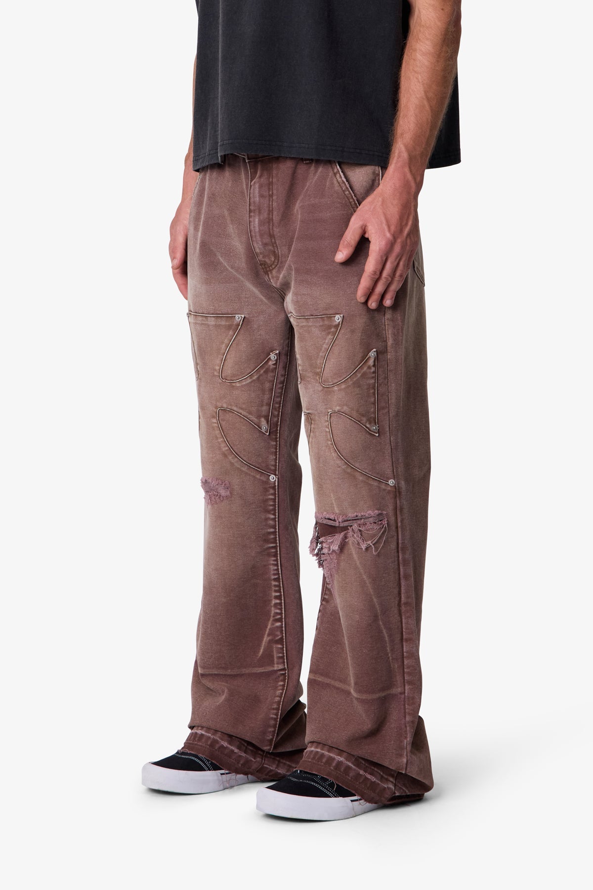 DISTRESSED IRON CROSS DENIM