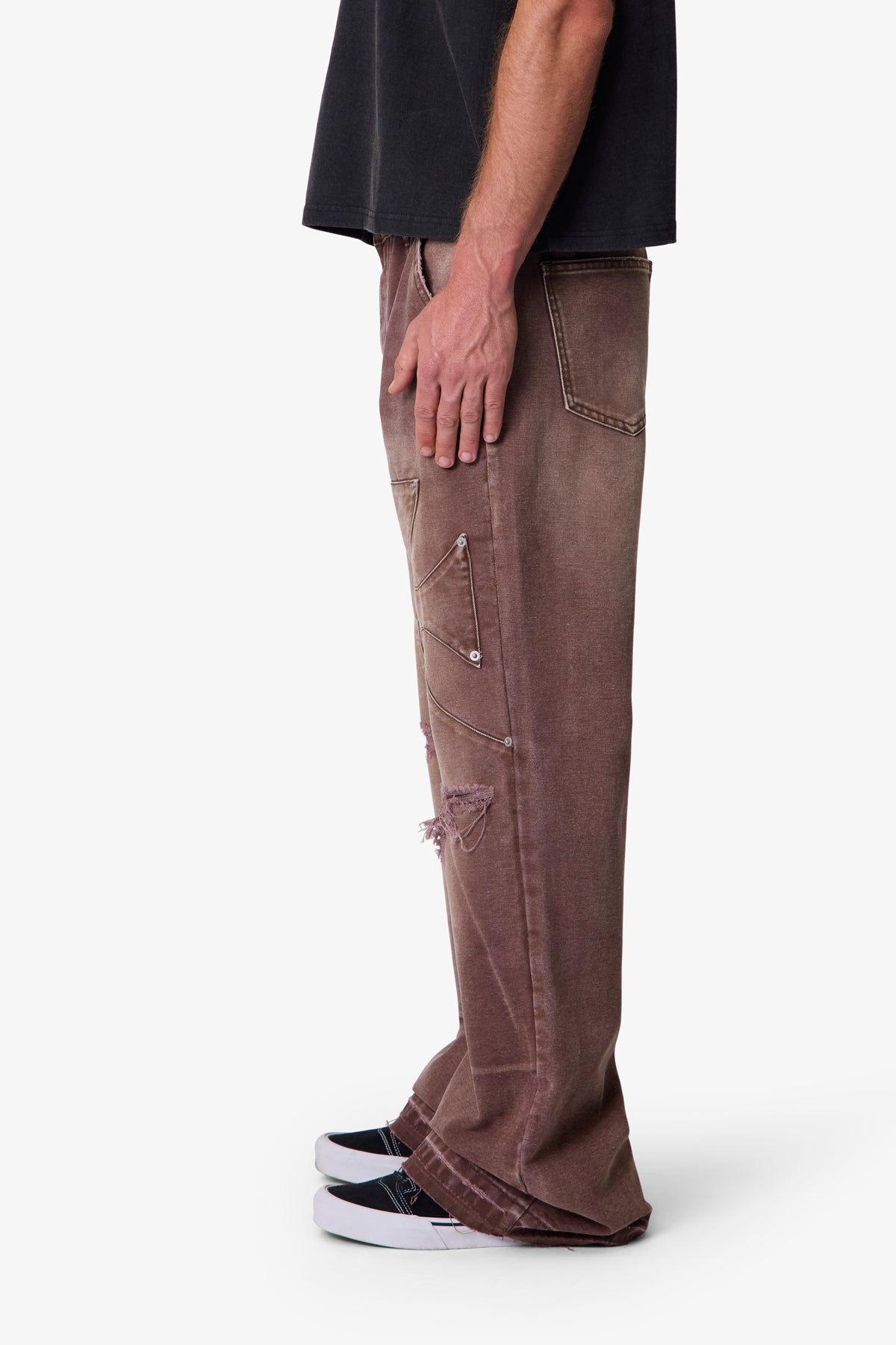 DISTRESSED IRON CROSS DENIM