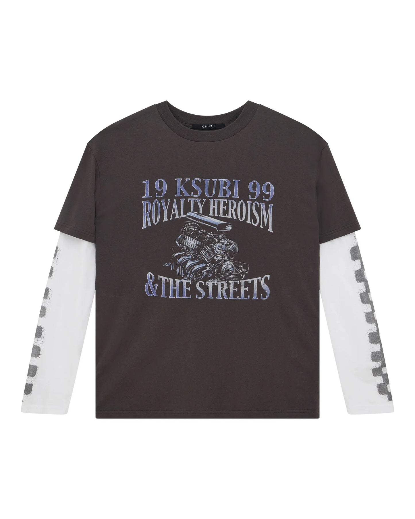 engine ls layer tee faded black
