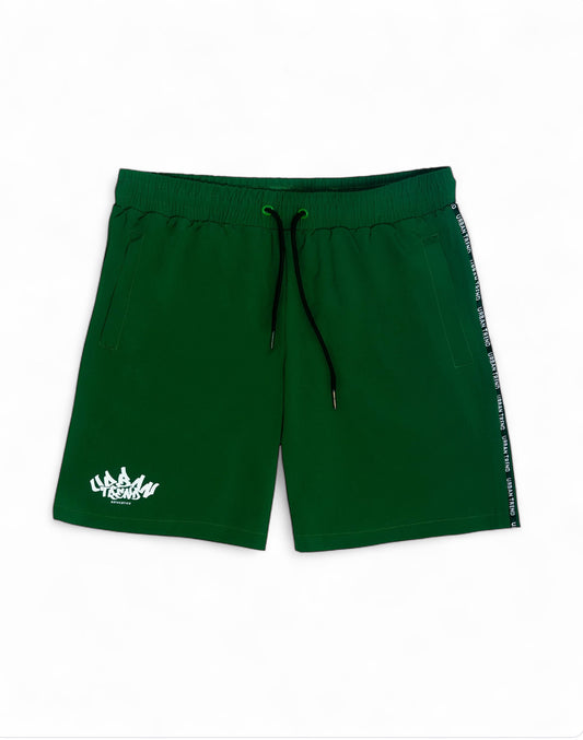 Green Graffiti Logo Print Short