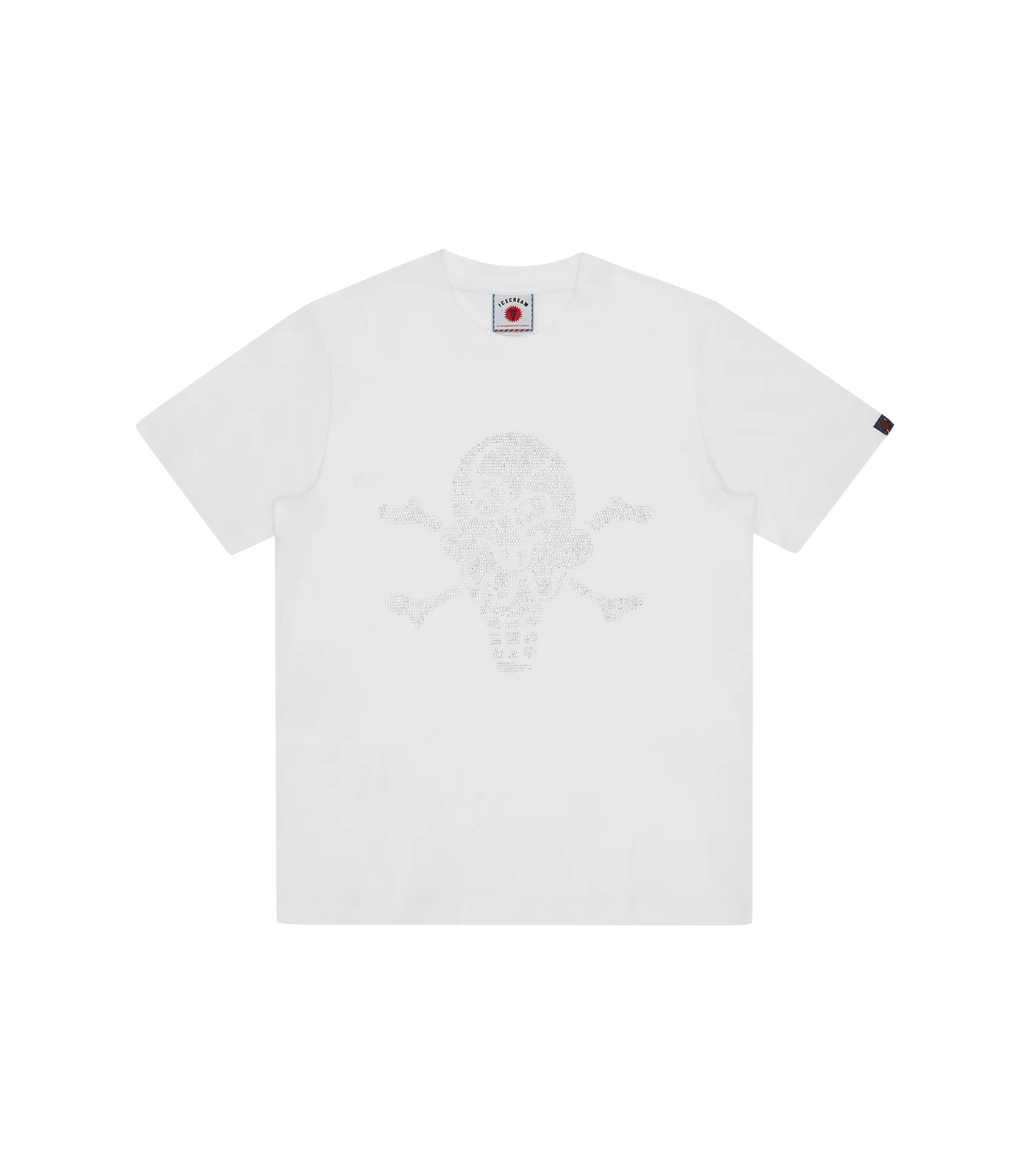 RHINESTONE CONES & BONES T-SHIRT - WHITE