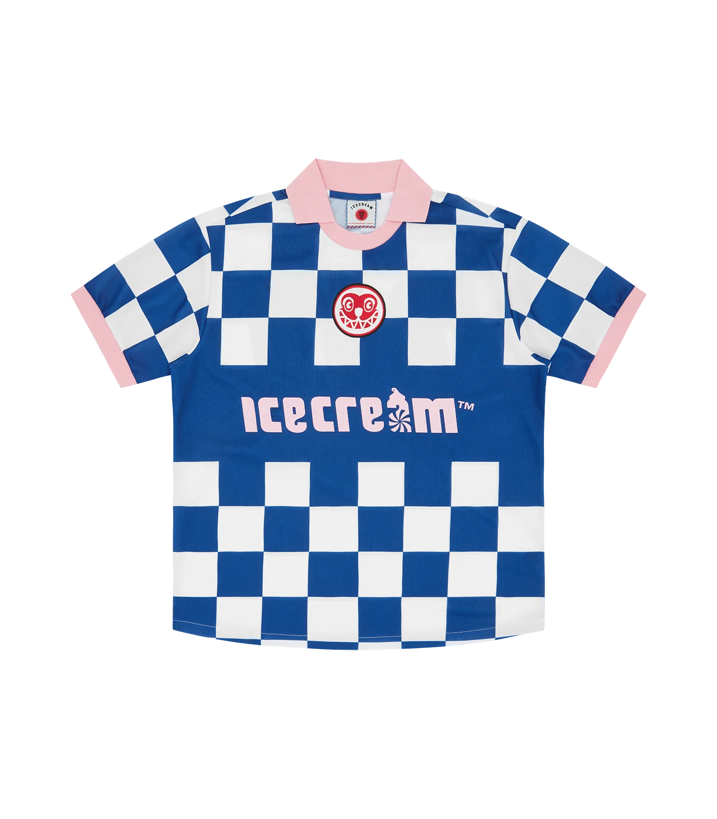 TEAM ICECREAM FOOTBALL SHIRT - BLUE CHECK