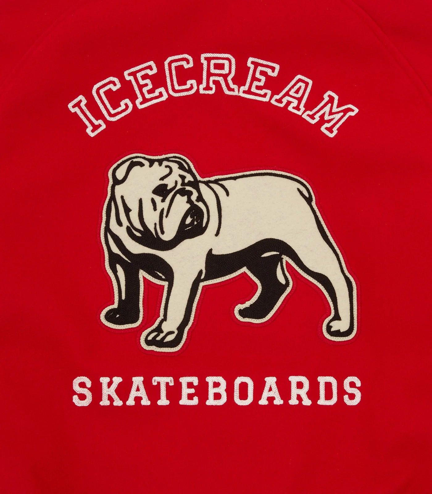 BULLDOG VARSITY JACKET - RED