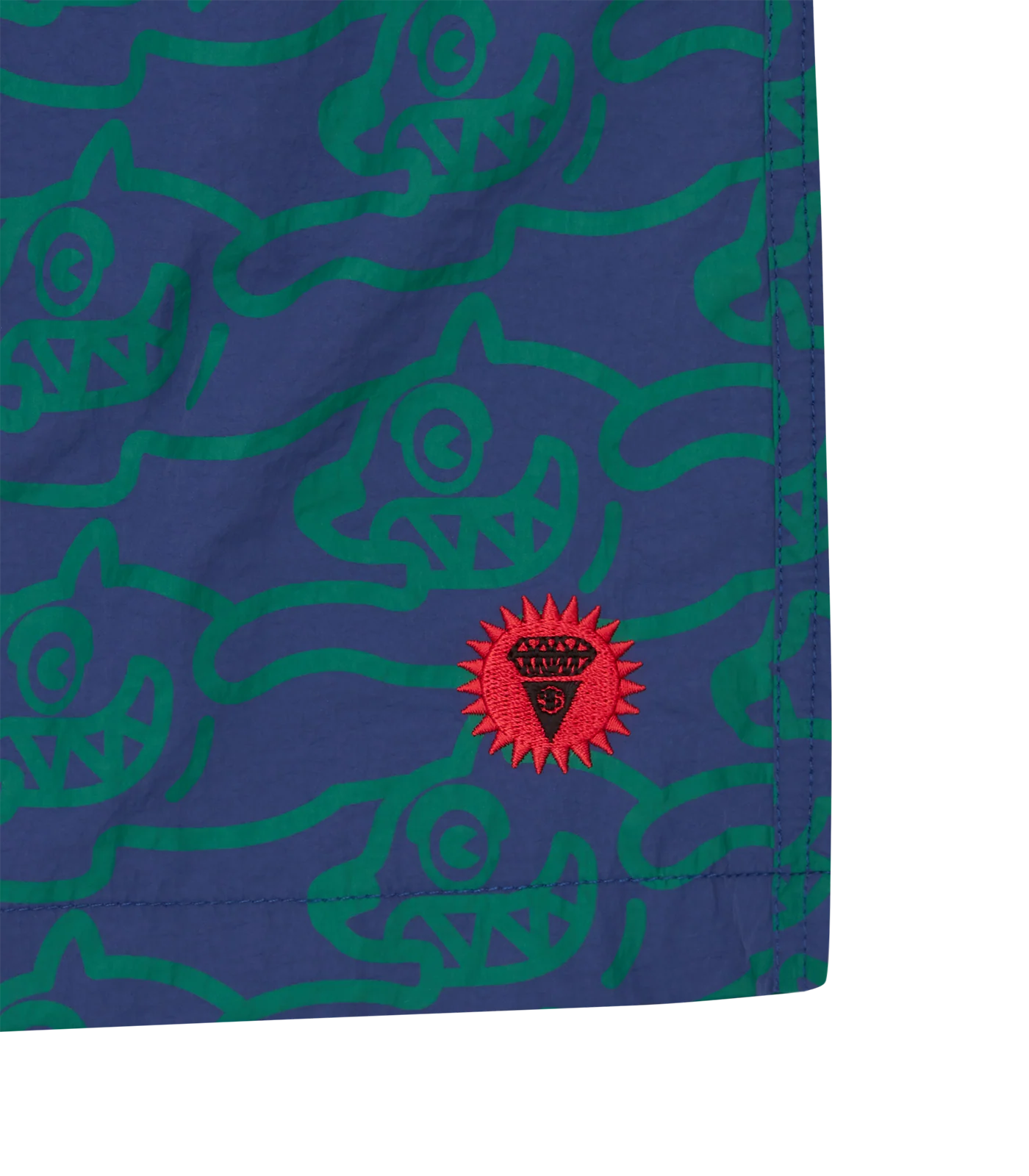 RUNNING DOG SWIM SHORTS - NAVY/GREEN