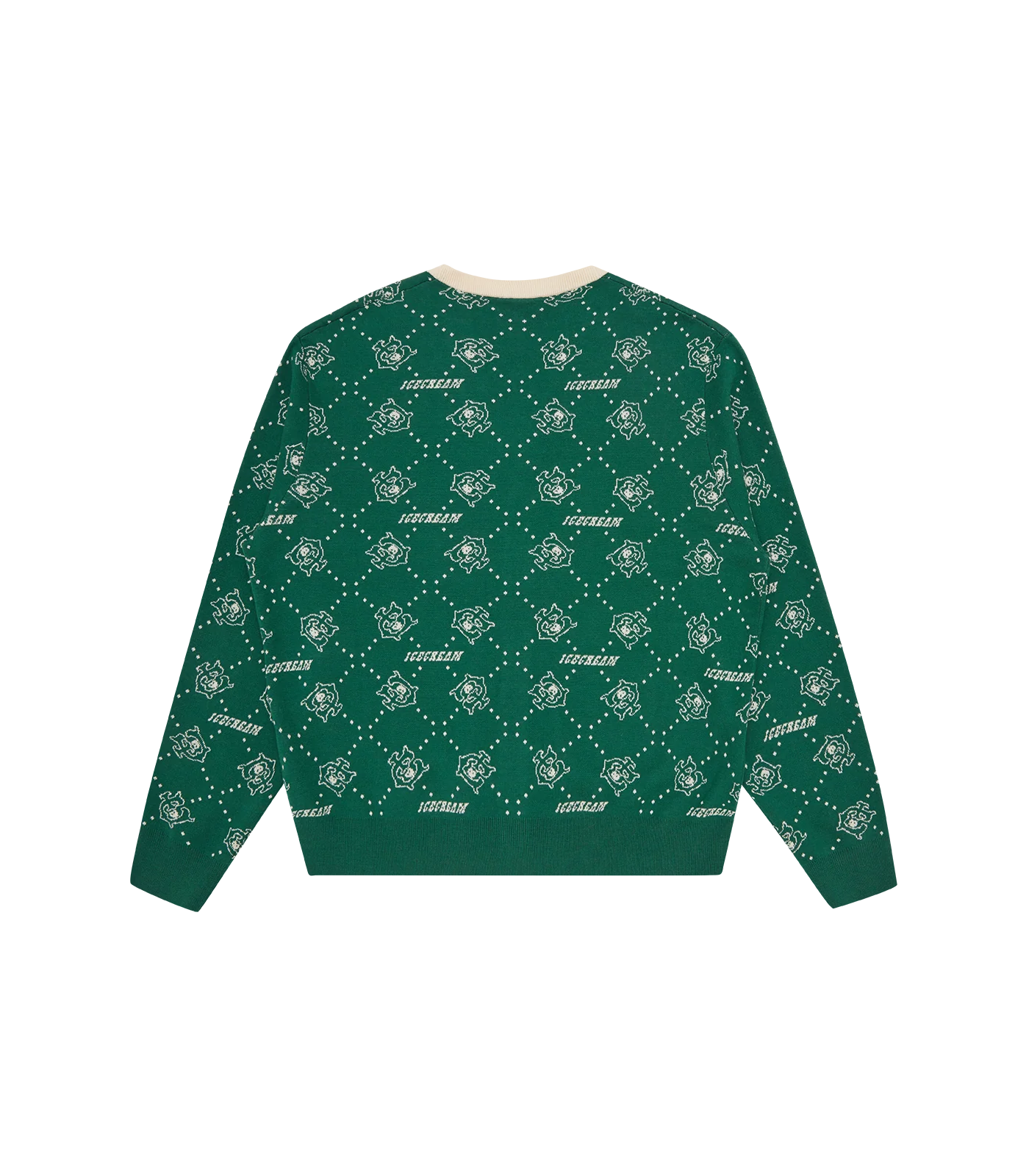 MONOGRAM KNIT CARDIGAN - GREEN