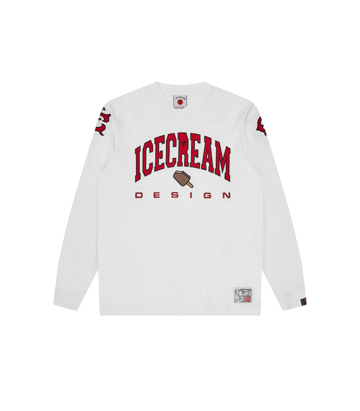 ICECREAM DESIGN L/S T-SHIRT - WHITE