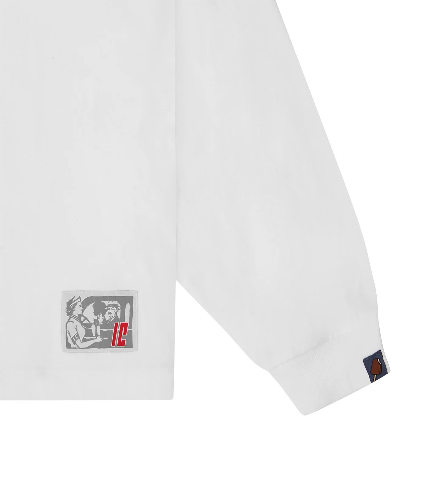 ICECREAM DESIGN L/S T-SHIRT - WHITE