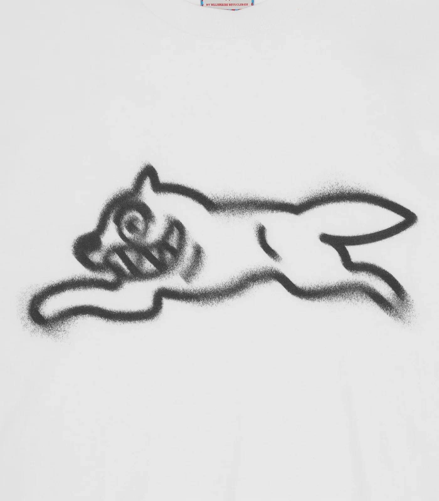 SPRAY PAINT RUNNING DOG T-SHIRT - WHITE