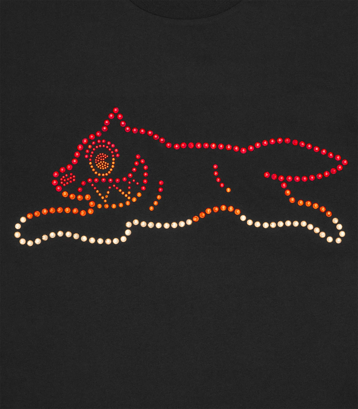 CRYSTAL RUNNING DOG T-SHIRT - BLACK