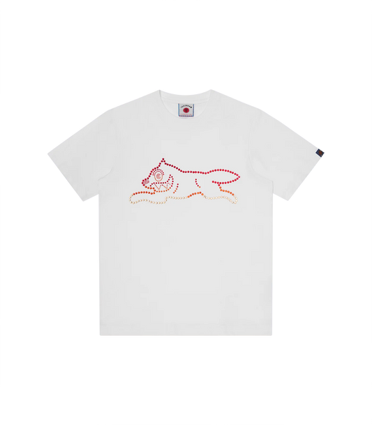 CRYSTAL RUNNING DOG T-SHIRT - WHITE