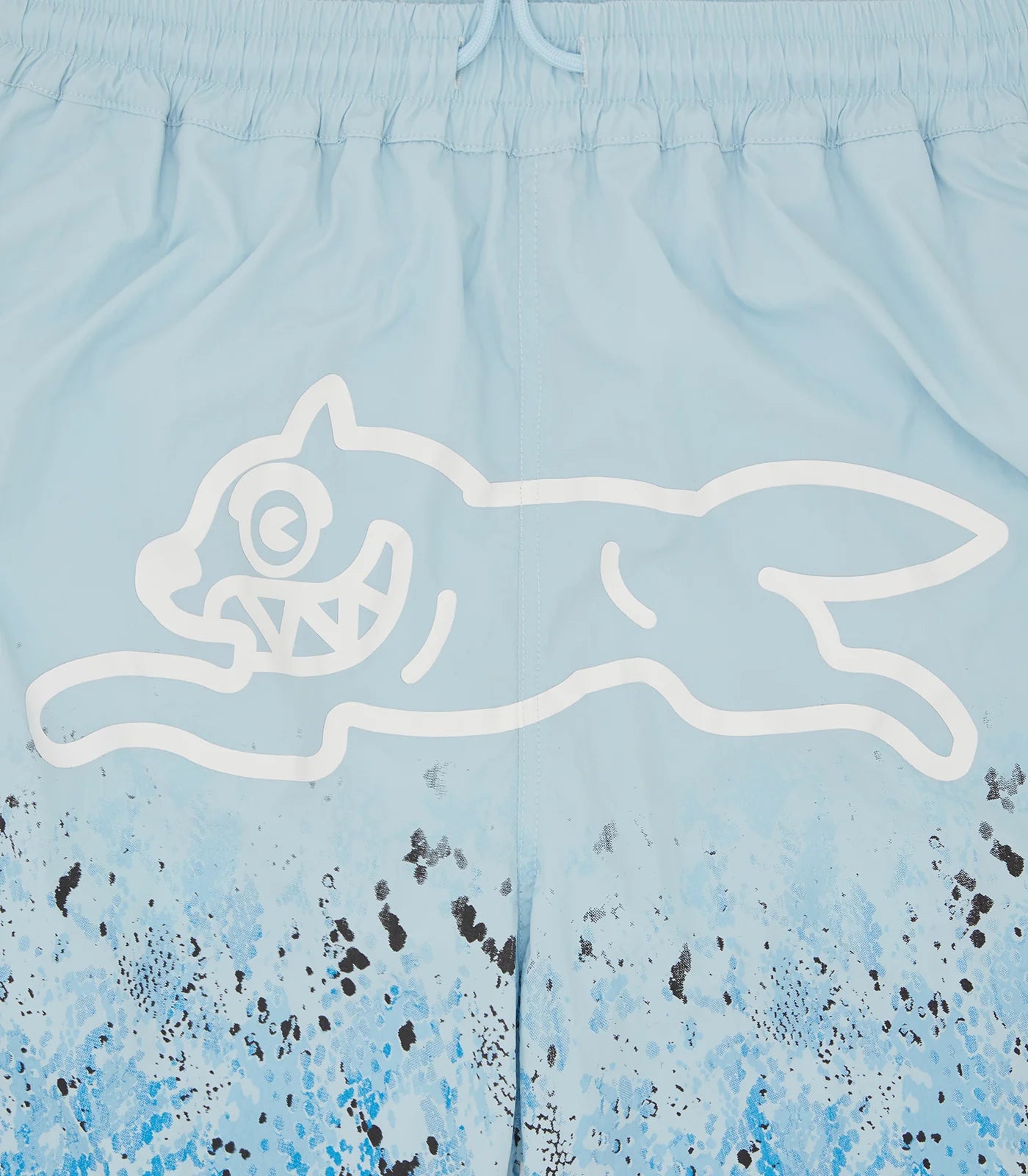GRADIENT SNAKESKIN RUNNING DOG SWIM SHORTS - BLUE